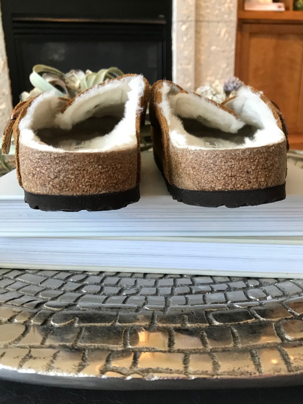 BOHO-CHIC 🔥BIRKENSTOCK BOSTON SUEDE SHERLING COMFY CLOG - Picture 7 of 13